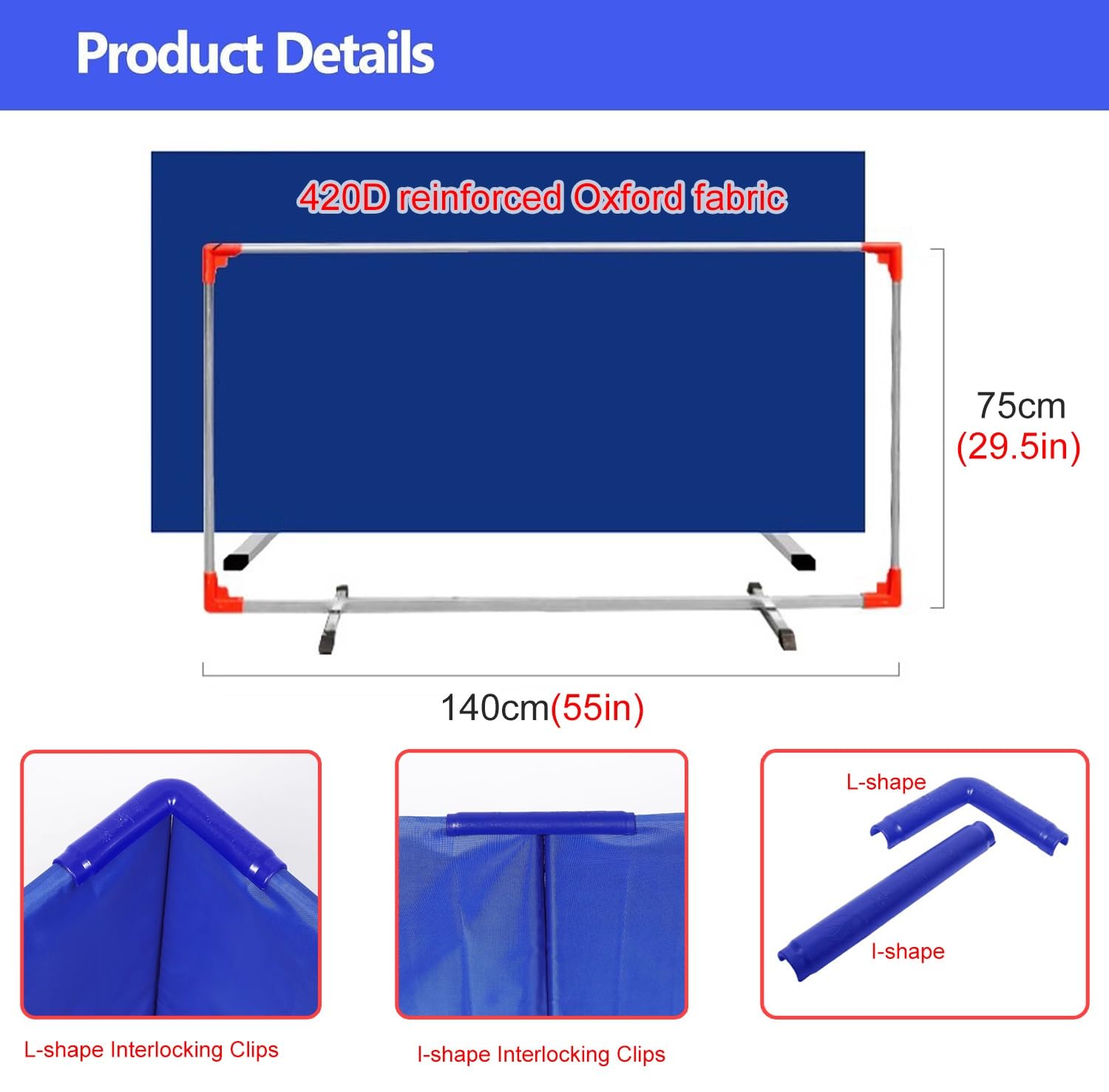 Sistema surround da ping pong indipendente con pannelli modulari e tessuto Oxford, recinzione portatile per casa e club scolastici