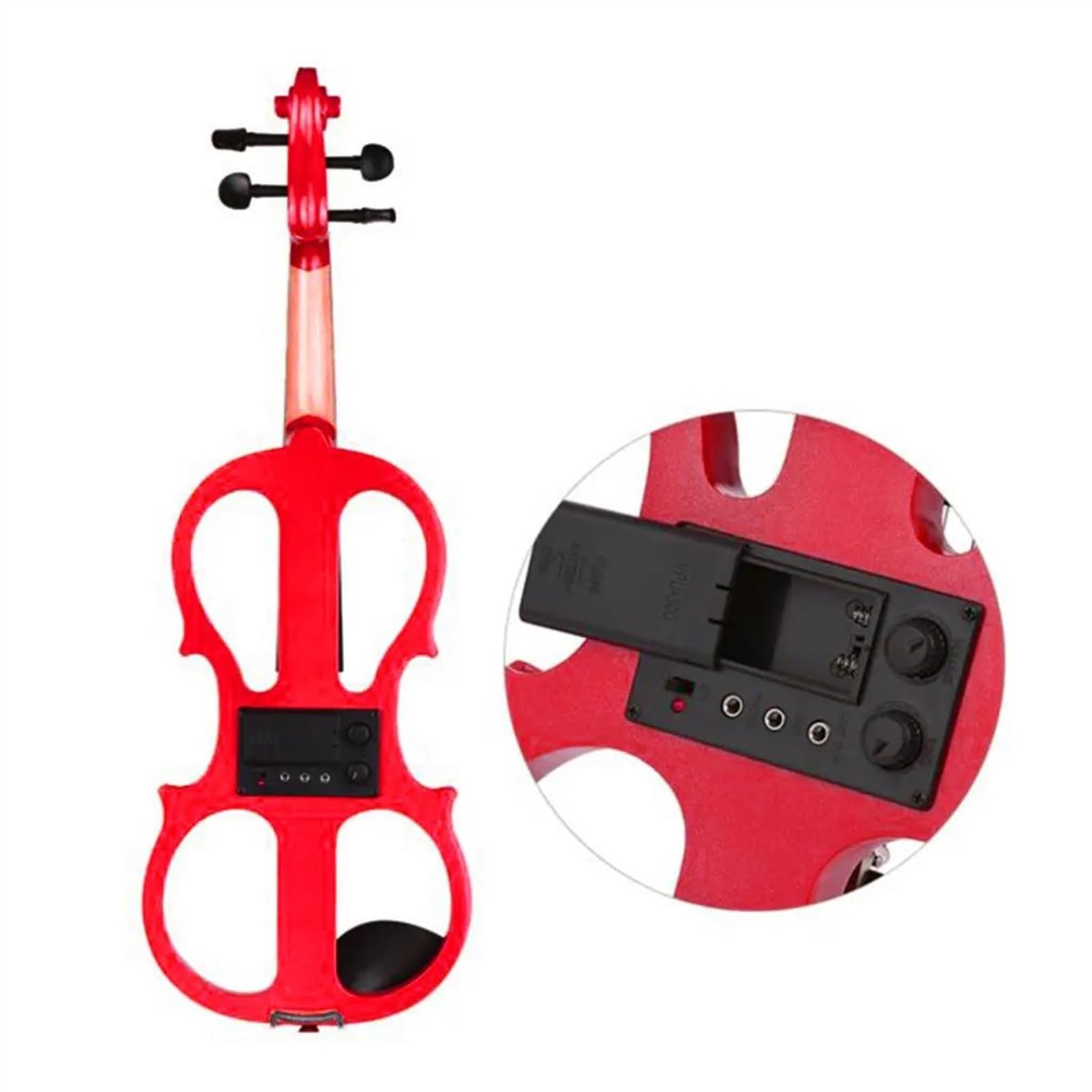 Skrzypce Skrzypce Elektryczne 4/4 W Całości Z Drewna Lipowego(RED SET)
