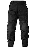 Men’s Tactical Pants with Knee Pads Waterproof G3 Combat Pants Camo Cargo Pants with 10 Pockets No Belt