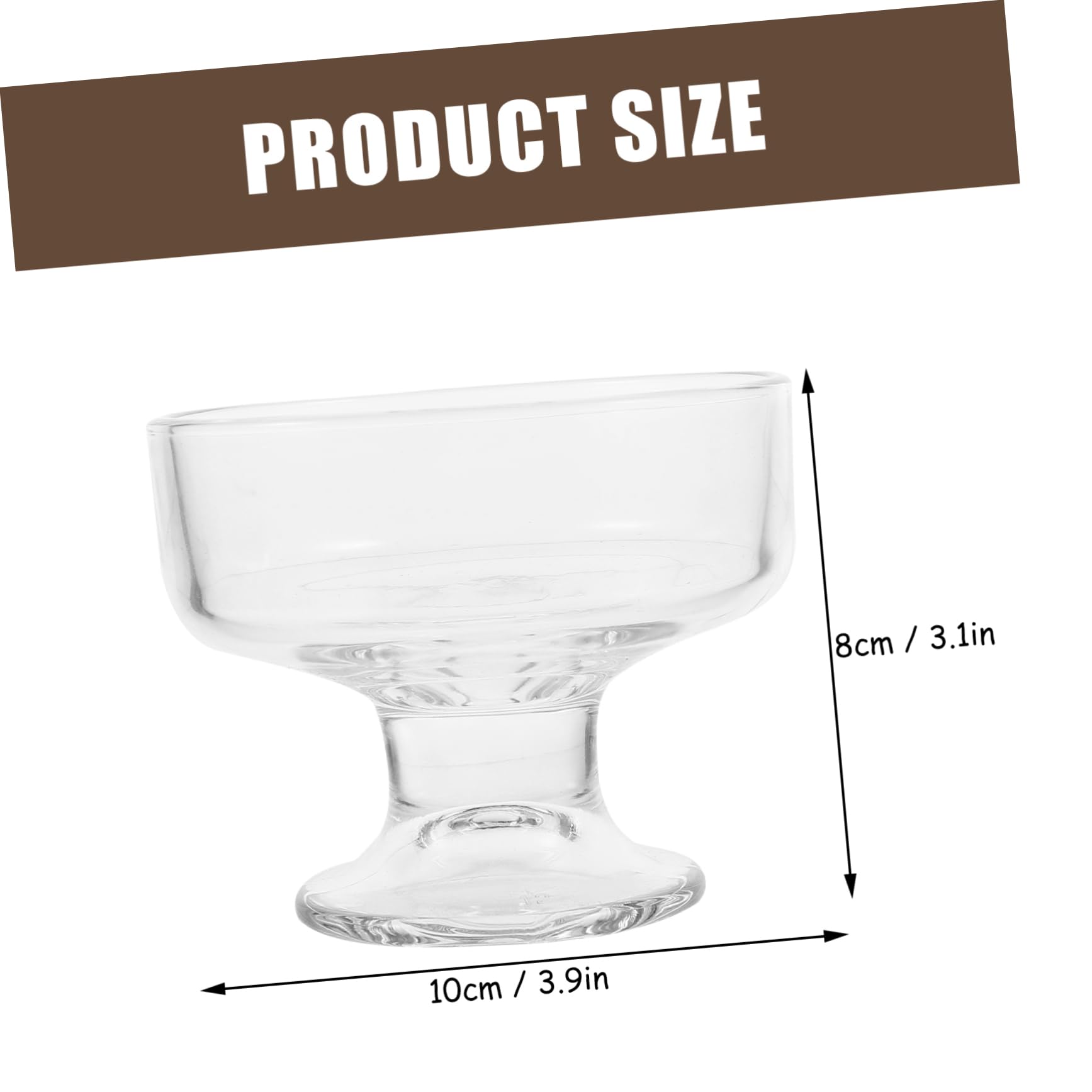 Unomor Ice Cream Goblet Beverage Container Clear Ice Cream Bowls Mousse Cup Ice Cream Container Custard Cups Small Appetizer Cup Parfait Cups Dessert Cups Parfait Bowl Glass Transparent