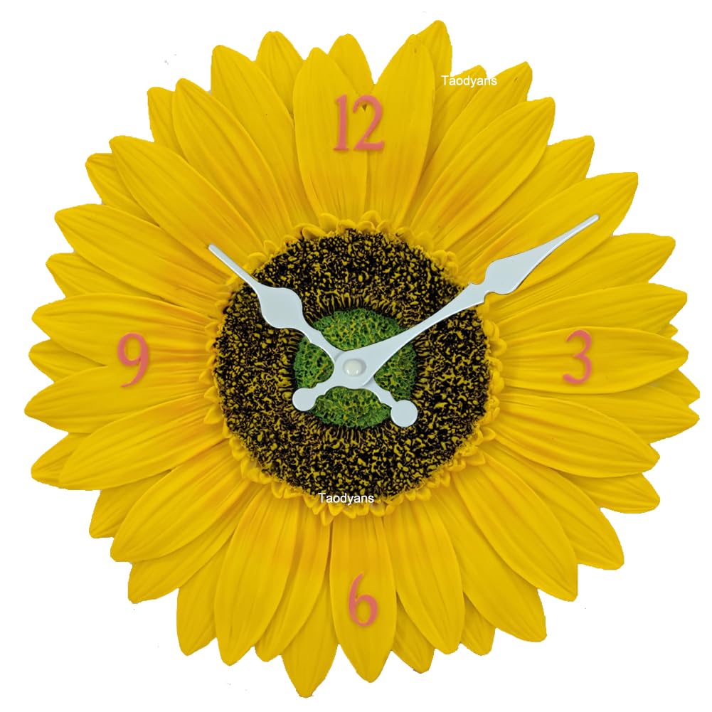 Horloge de jardin tournesol étanche pour embellir vos après-midis au bord de la piscine