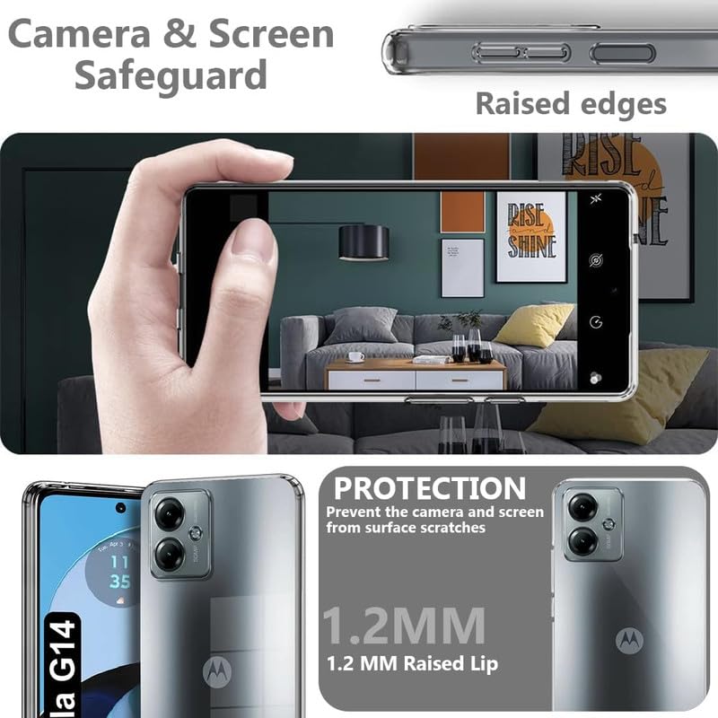 Image of Case Creation Brand - Mobile Cover for Motorola Moto G54 (Soft & Flexible Back Case), Transparent