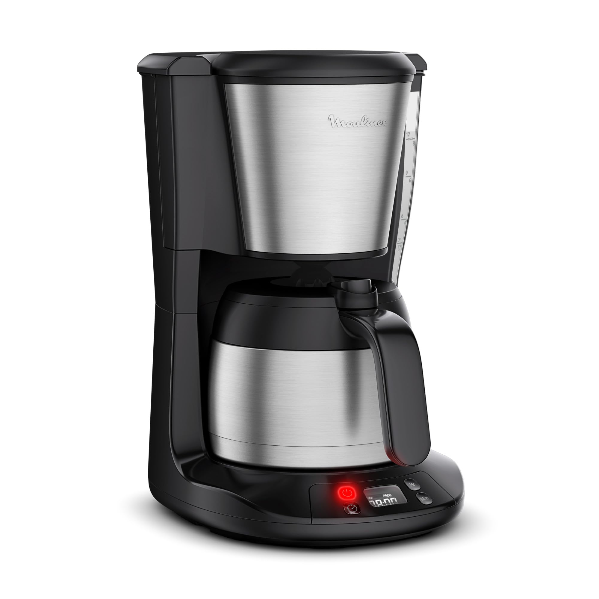 Moulinex Subito, Cafetière filtre programmable, 0,9L 12 tasses, isotherme