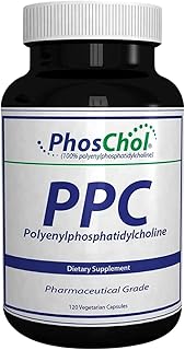 Nutrasal PhosChol PPC Polyenyl PhosphatidylCholine Choline Supplement 600mg 120 Vegetarian Capsules