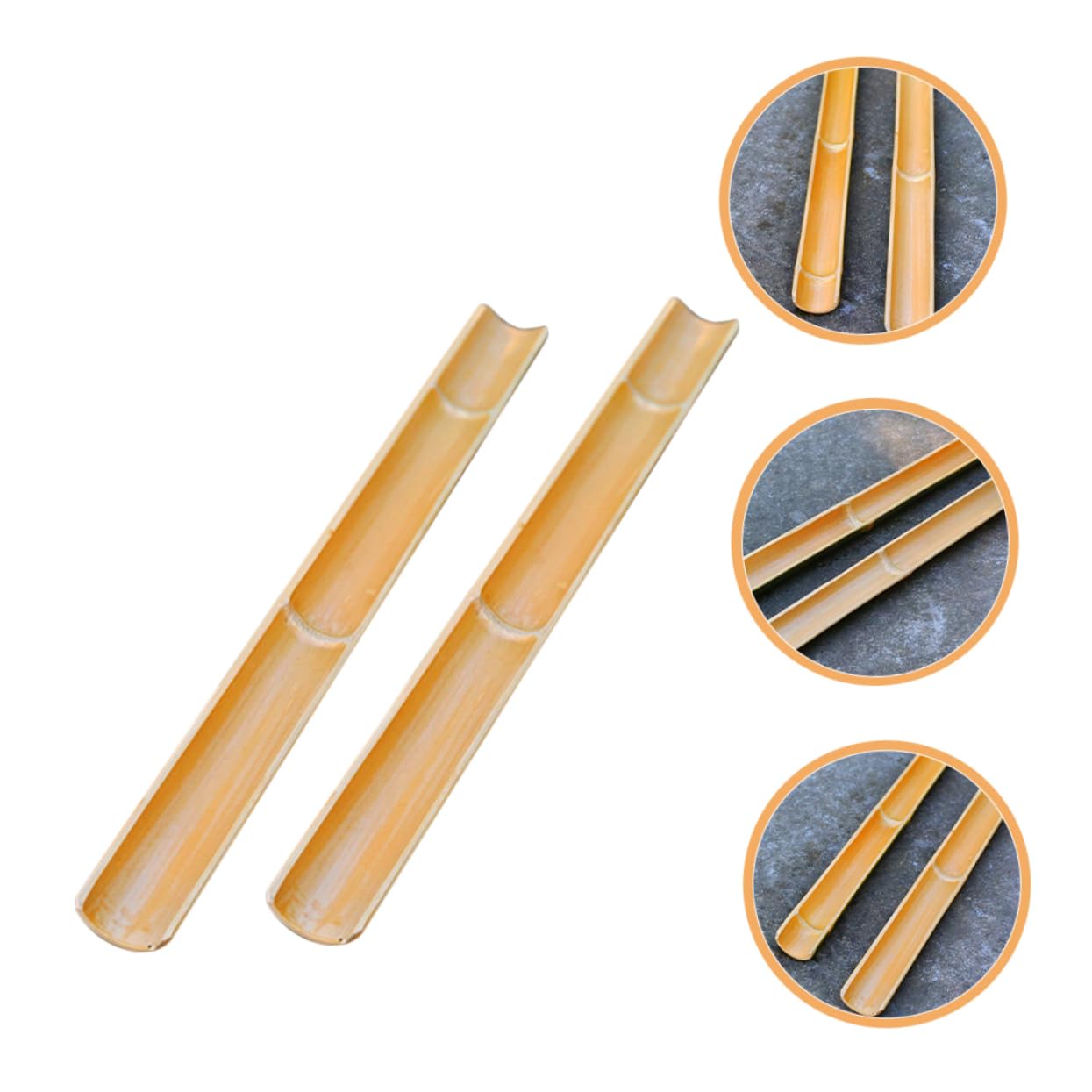 PRETYZOOM 2pezzi Fontana Acqua Bamboo Piccola Riciclo Per Acquari e Giardino Decorazione Naturale in Bamboo Resistente Canale d Acqua Multiuso Per Esterni e Vasche Pesci