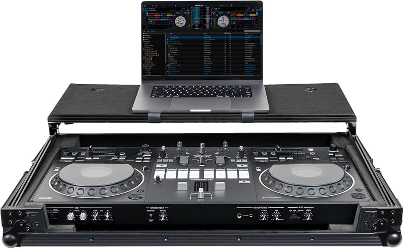 Headliner Pitch Black Flight Case Compatible with Pioneer DJ DDJ-REV5 Controller with Laptop Platform - Custom Fit DJ Controller Case, Rugged Design, Stackable Ball Corners - Ideal for DJs On the Go