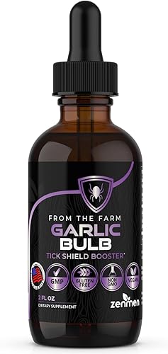 Zenmen Tintura orgánica de bulbo de ajo  Apoyo inmunológico y refuerzo de garrapatas, fuente de alicina antioxidante, protege las células del estrés