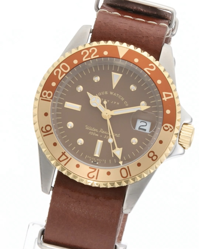 Amazon.co.jp: [ヴァーグウォッチカンパニー] 腕時計 BRWN GMT
