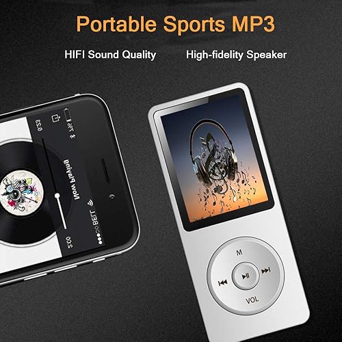 Miniatura 3 de Reproductor de MP3, reproductor de música con tarjeta micro SD de 16 GB, altavoz integradofotoreproducción de videoradio FMgrabadora de vozlector de