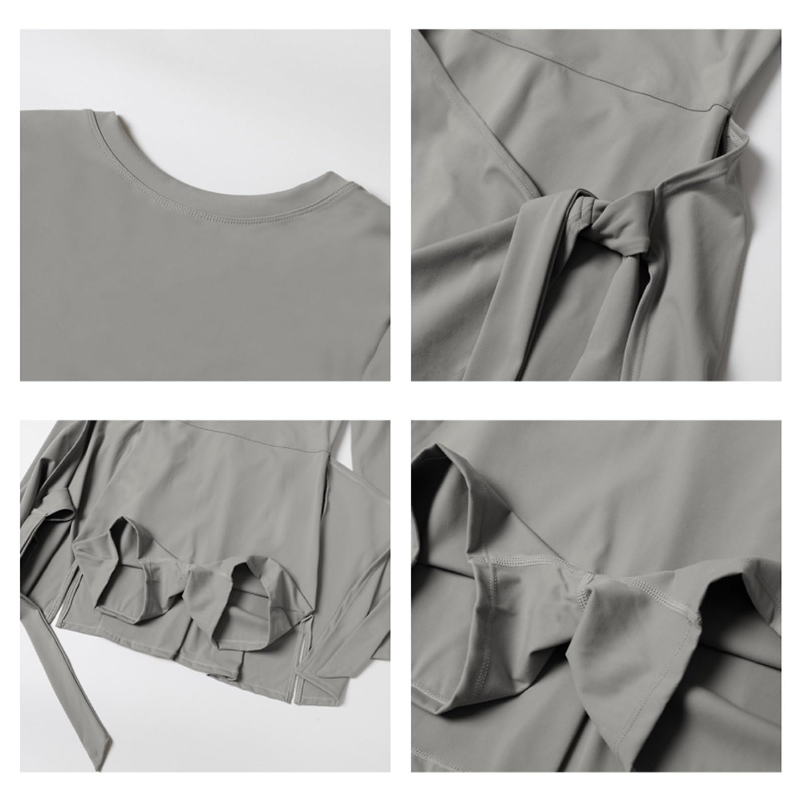Vestido Tenis Mujer Vestido de Tenis Secado rápido for Mujer con Abertura Lateral y Falda Manga Larga Entallada