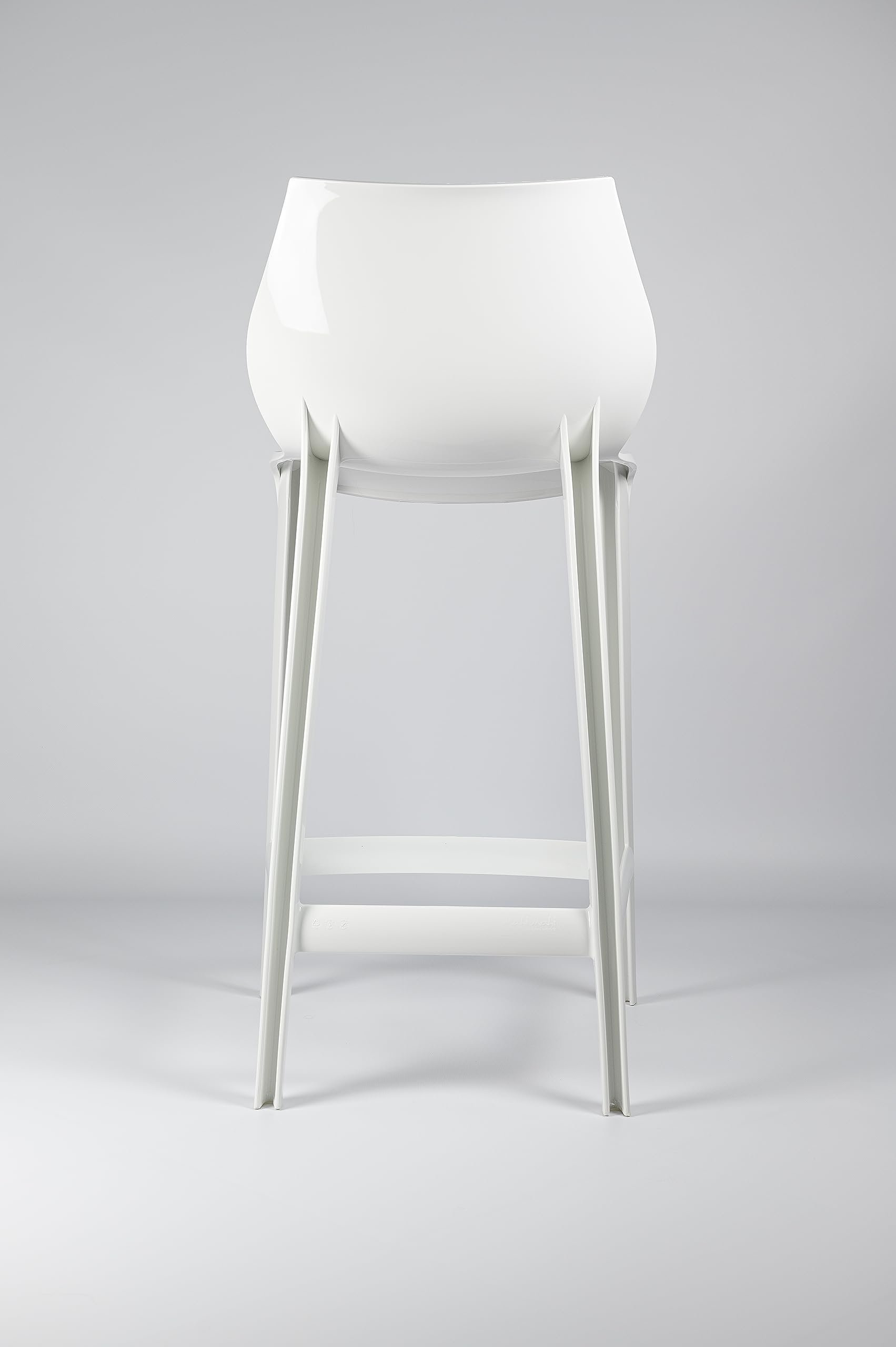 Set 2 Sgabelli Cucina Moderni In Polipropilene - H 66cm, Bianco, Made In Italy - Foto 5