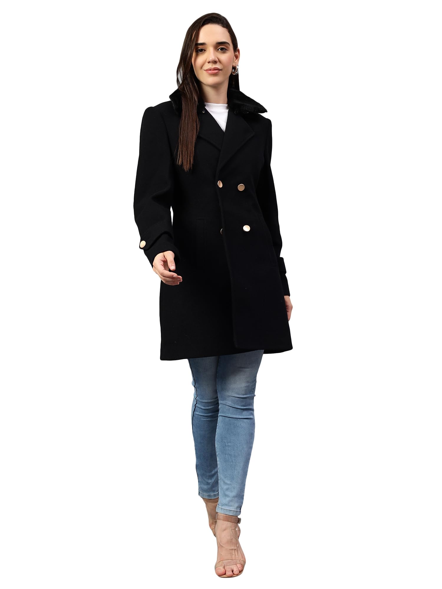 cantabil Solid Full Sleeves Regular Fit Women Casual Long Coat | Casual Winter Wear Long Coat for Women | Ladies Long Coat for Winter Wear (P_LLOC00047)-picture-17