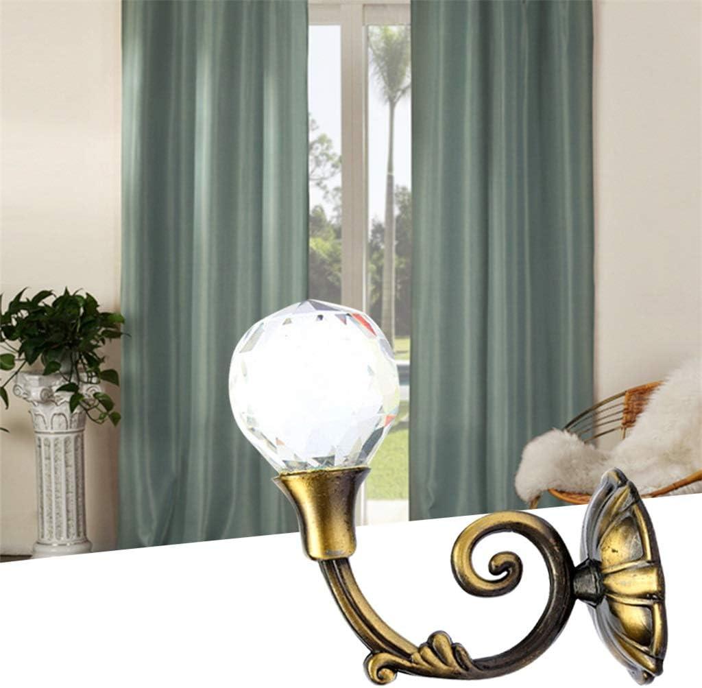 1 Pair Window Crystal Holdback Home Living Room Bedroom Curtain Drape Hook Tieback Wall Holder Hanger