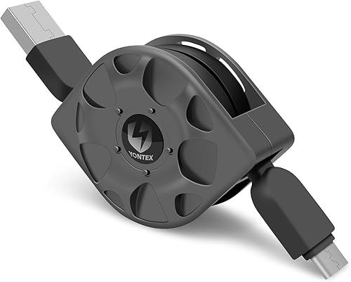 USB Kabel  YONTEX Einziehbares Typ Kabel Kurzes Kabel Schnelles Aufladen und Synchronisieren Datenkabel fA r Macbook  Google Pixel  Nexus 5X  Nintendo Switch  Samsung Galaxy Plus