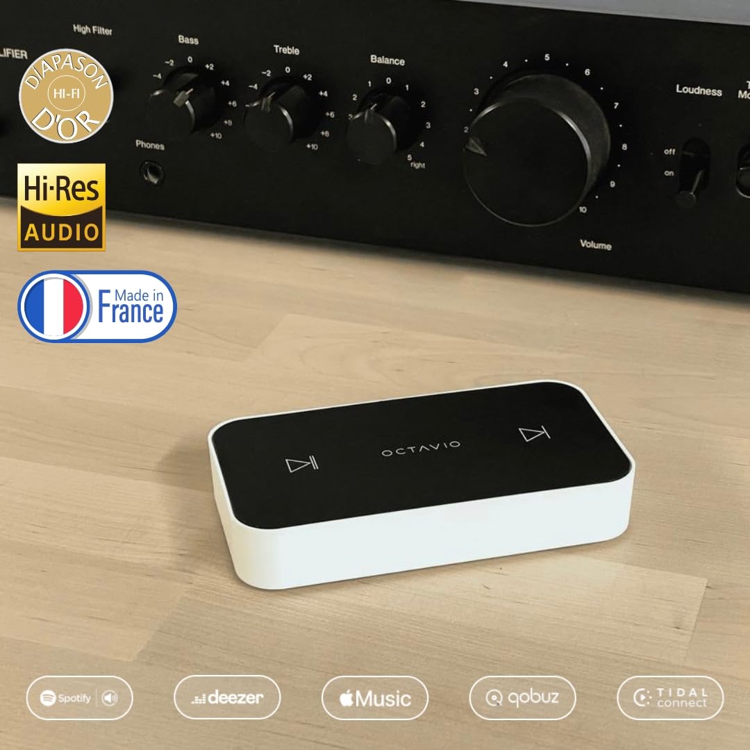 Octavio Stream - Reproductor de Audio Conectado (Wi-Fi/Multiroom) (Cable Audio miniToslink - Toslink)