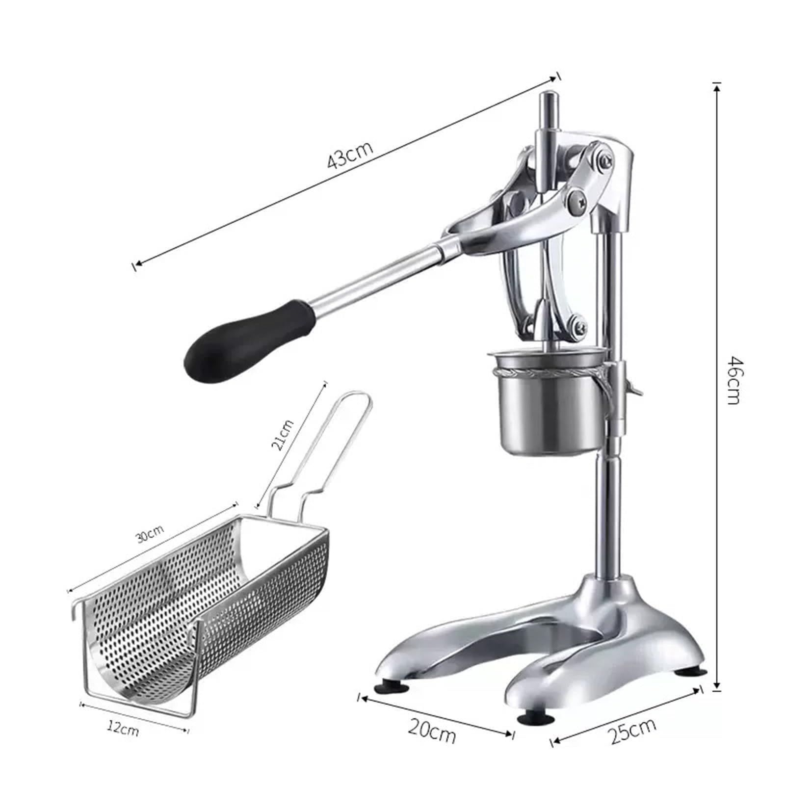 Estrusore per patatine fritte in acciaio inox, lunghezza 30 cm, con cestino per preparare facilmente patatine fritte e strisce di patate croccanti