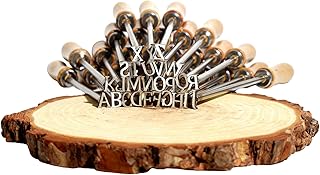 1/2" Alphabet Branding Iron Set, Small Branding Irons for Hats, Contains Letters A-Z, Rapid Heating, Suitable for Wooden Products, Furniture, Leather and Diy Enthusiasts