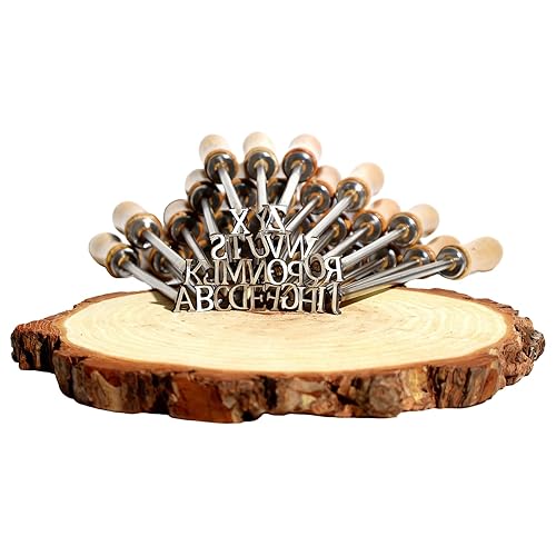 1/2" Alphabet Branding Iron Set, Small Branding Irons for Hats,