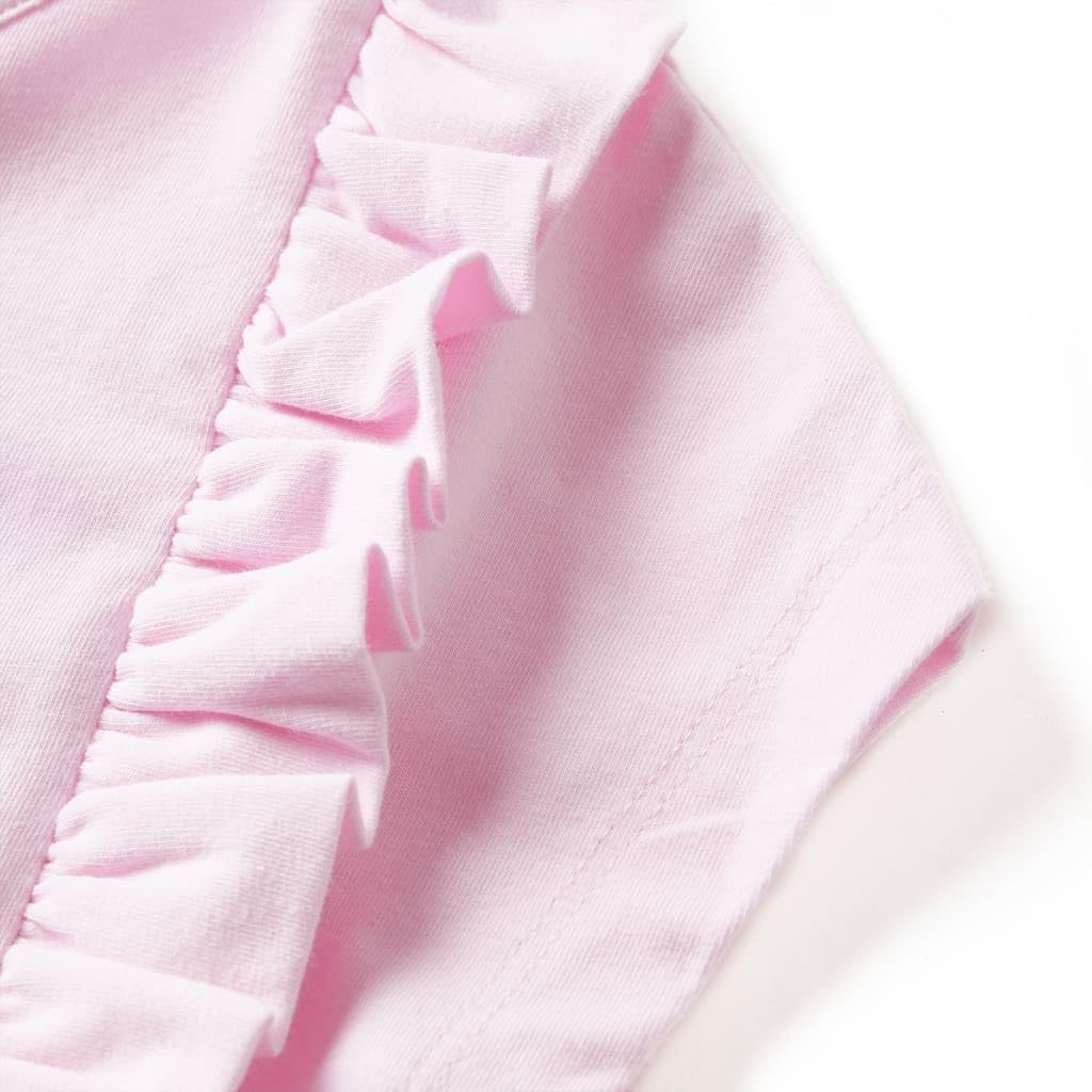 Vestido infantil para niña, color rosa claro, con volantes, falda de tul, algodón, verano, fiesta, diario, cumpleaños, etc