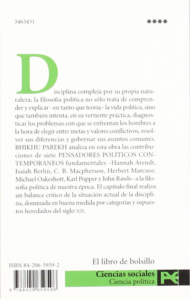 Pensadores políticos contemporáneos (El libro de bolsillo - Ciencias sociales)