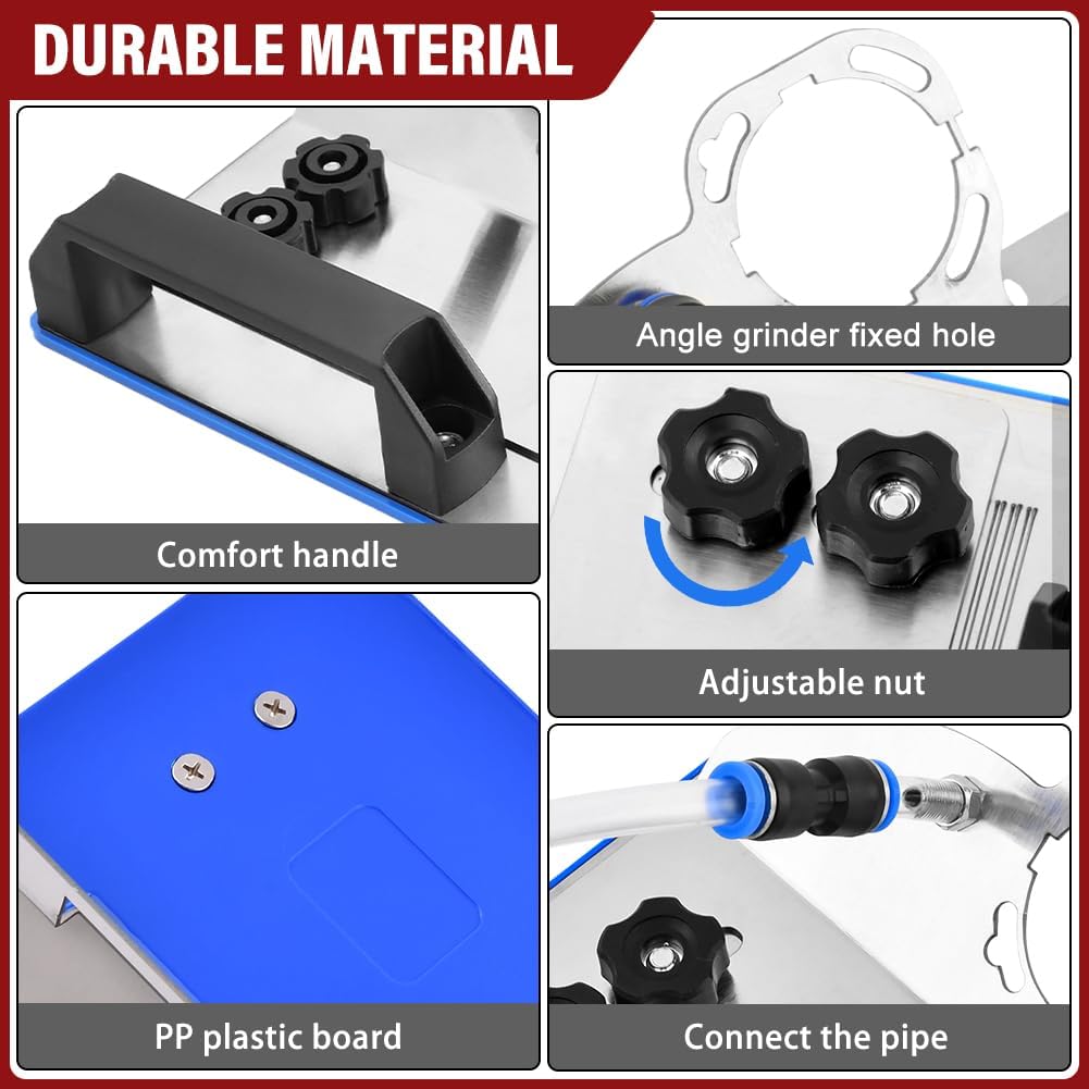 Angle Grinder Attachments,Adjustable Tile Cutter 45 Degree Tile Chamfering Tool with 2xGloves,100 Type Universal Angle Grinder Stand,Cortadora De Metal for Chamfering(4 pcs suit)