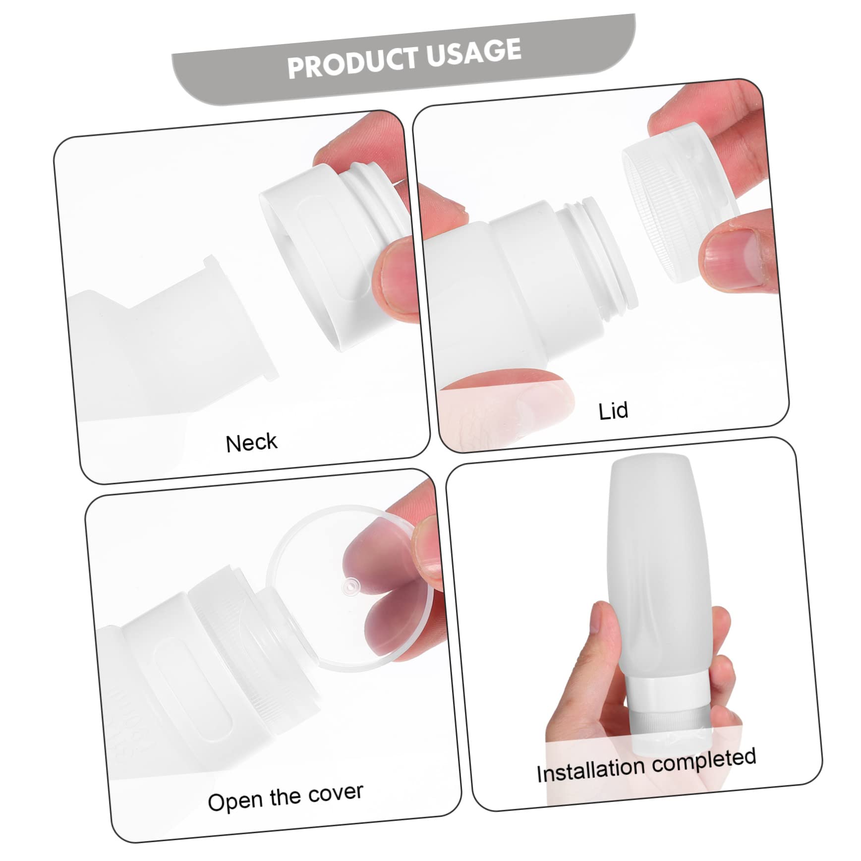 Baluue 12pezzi Bottiglie Ricaricabili Contenitori Squeeze Impermeabili Per Shampoo e Cosmetici Per e