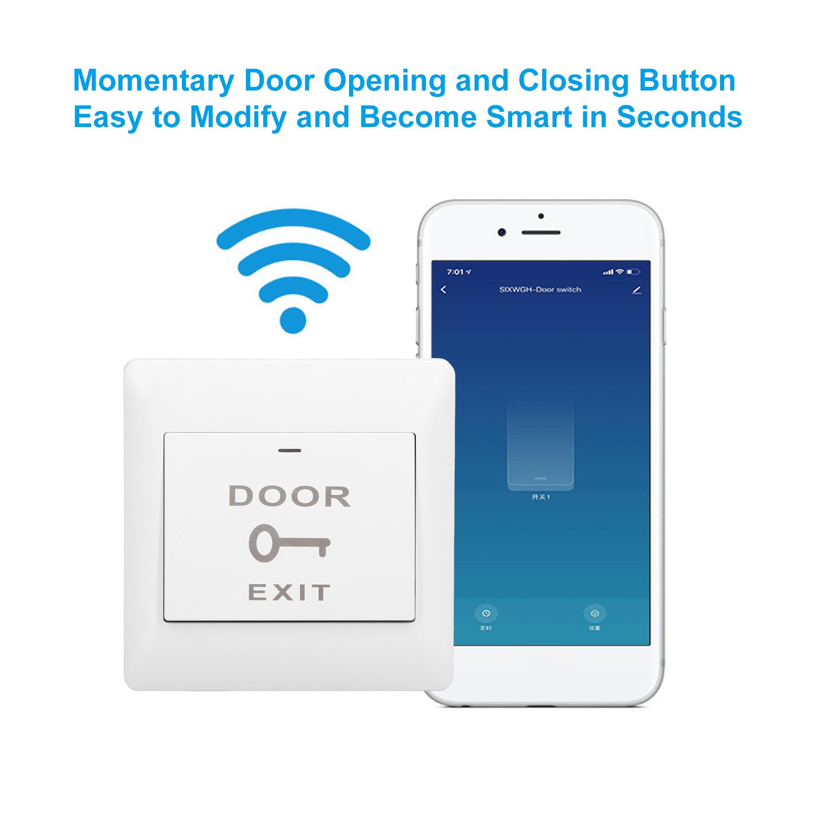 DC 12V Smart Door Switch Smart Auto Reset WiFi APP Switch Garage Apriporta Controller Controllo Vocale Remoto Pannello Interruttori Intelligente