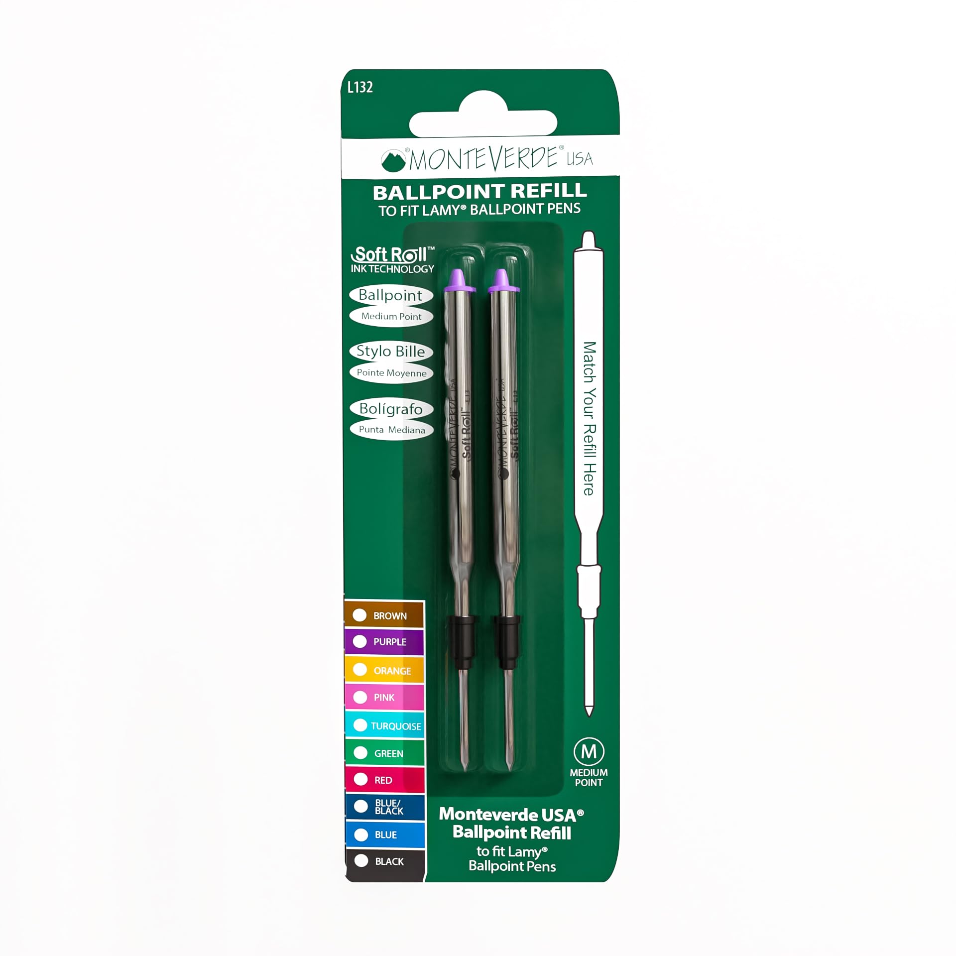 Amazon.com : Monteverde Ballpoint Refill to Fit Lamy Pens, Medium
