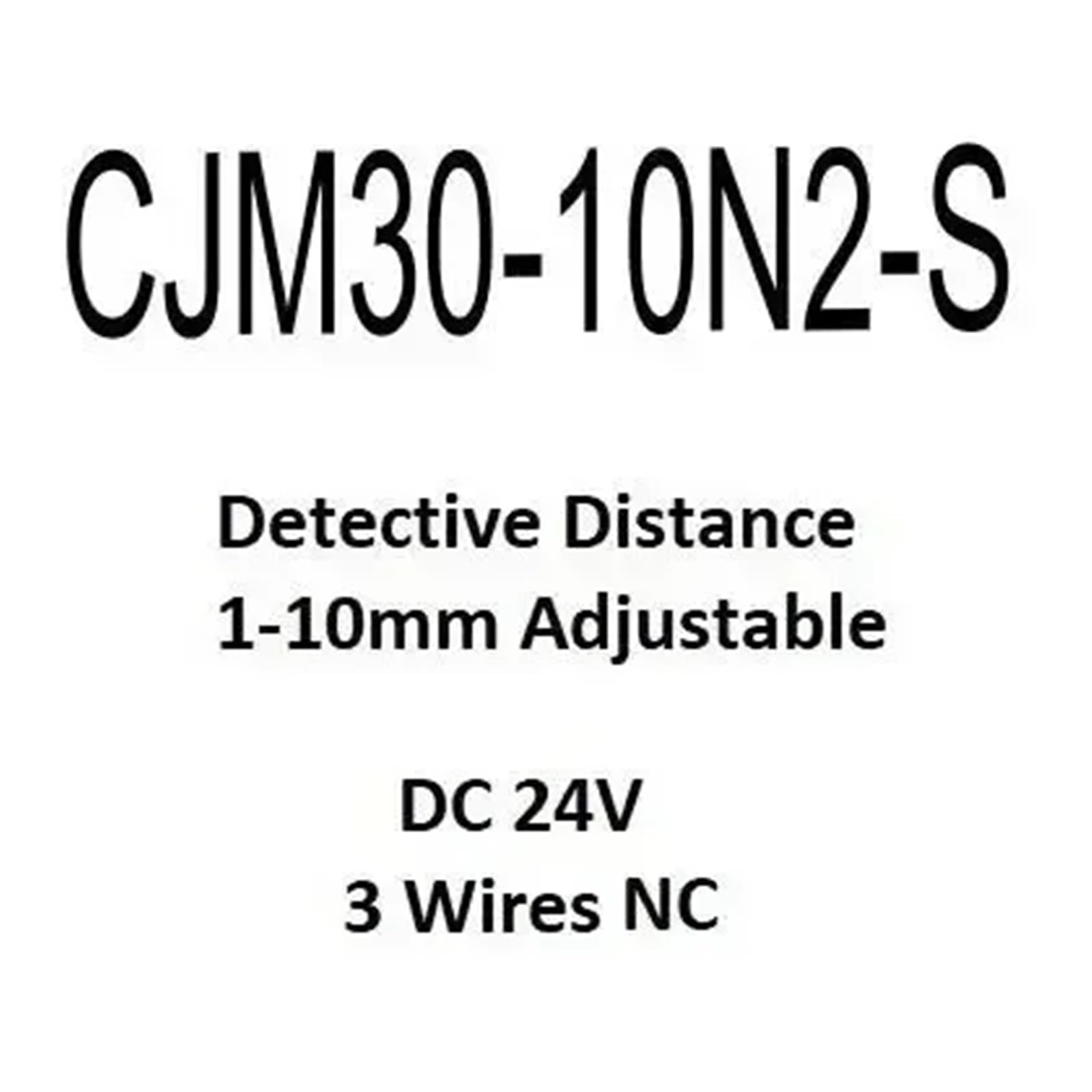 1 szt. pojemnościowy czujnik zbliżeniowy 220 V CJM30-10A2-S CJM30-10A1-S 2 linie NC Bin czujnik poziomu napełnienia 10 mm zakres wykrywania (CJM30-10N2-S-DC24V)