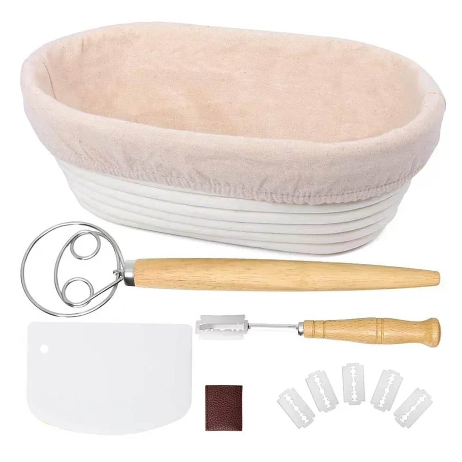 Herramientas de repostería for panaderos profesionales y caseros. Cesta ratán masa madre for pan(Color1)