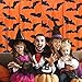 Mega-L Halloween Party Decorations, 4 Packs Black Bat Pattern Orange Background Photo Booth Props, 3.3 x 6.6 ft Metallic Foil Fringe Curtains, Halloween Photo Backdrop Streamers Party Supplies