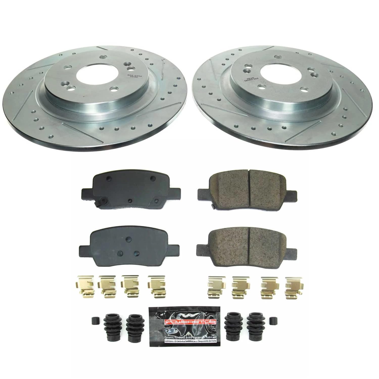 Front & Rear Brake Rotors And Ceramic Pads Kit For 2007-2009 Hyundai Santa Fe