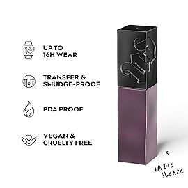 Urban Decay Vice Lip Bond Glossy Longwear Liquid Lipstick (Indie Sleaze - Pure Black), Transfer-proof, Smudge-proof, Up to 16HR Wear, Vegan, Cruelty-free - 0.14 fl oz
