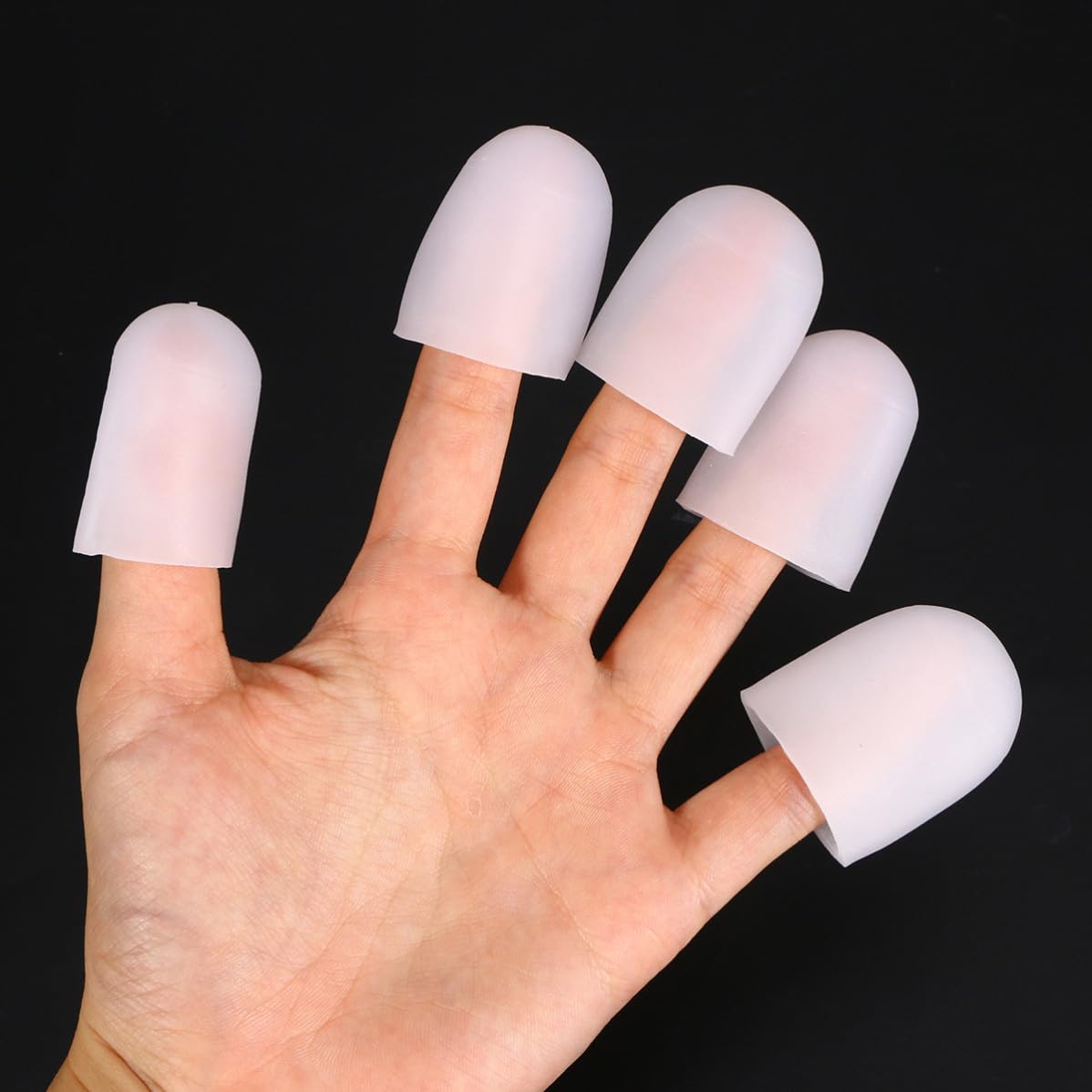 10pcs Silicone Toe Sleeve Size L White Protector for Running Walking
