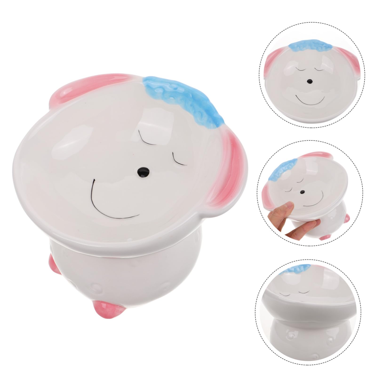 Cuenco para Gatos De Comedero Elevado para Gatos Protección Columna Adecuado para Comedero y Bebedero