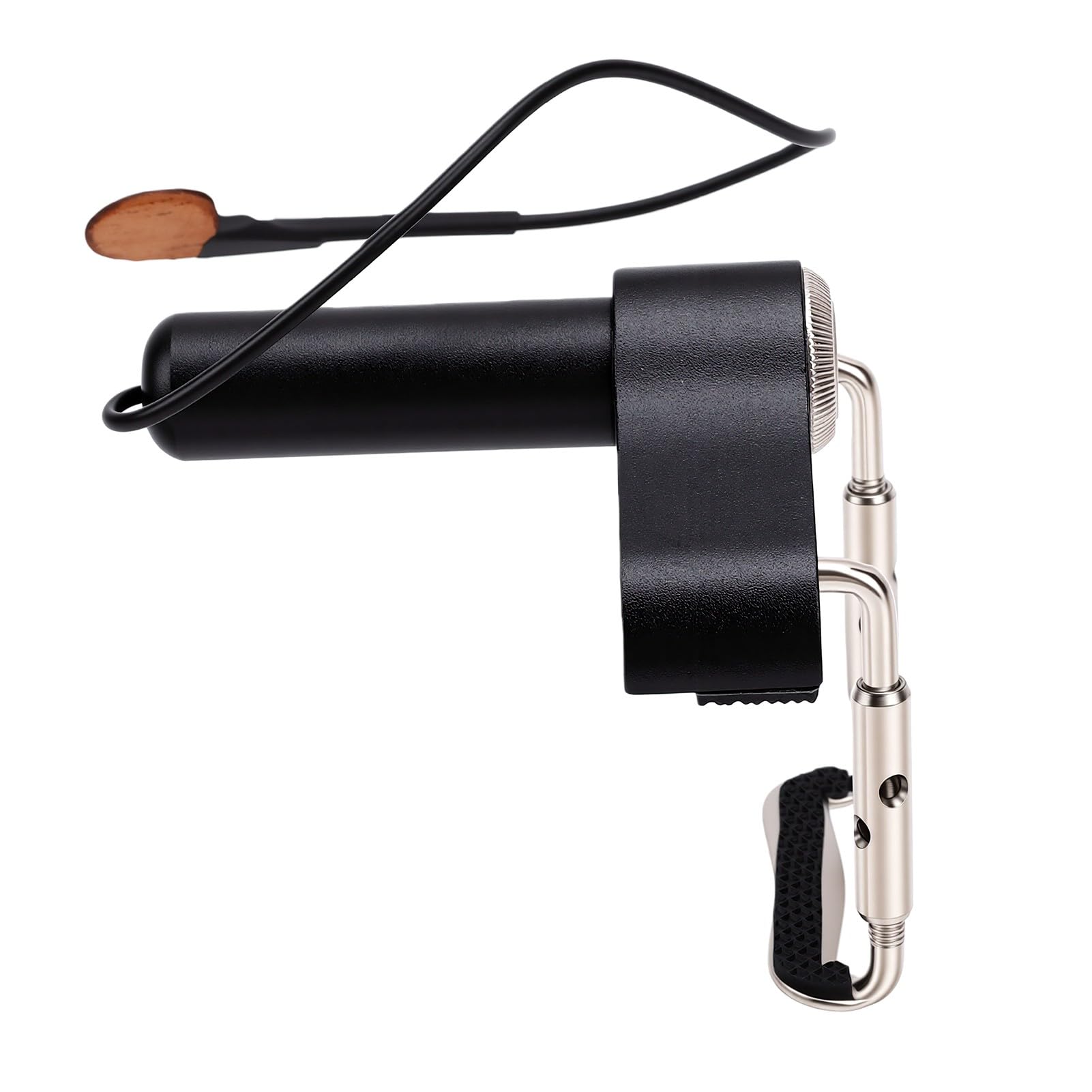 Capteur Piézo-électrique de Contact pour Violon avec Coussinet en | Construction en Bois et Métal PP, Diverses Compatibilités pour Violons, Installation Facile du Cric sur le Bloc d'angle.