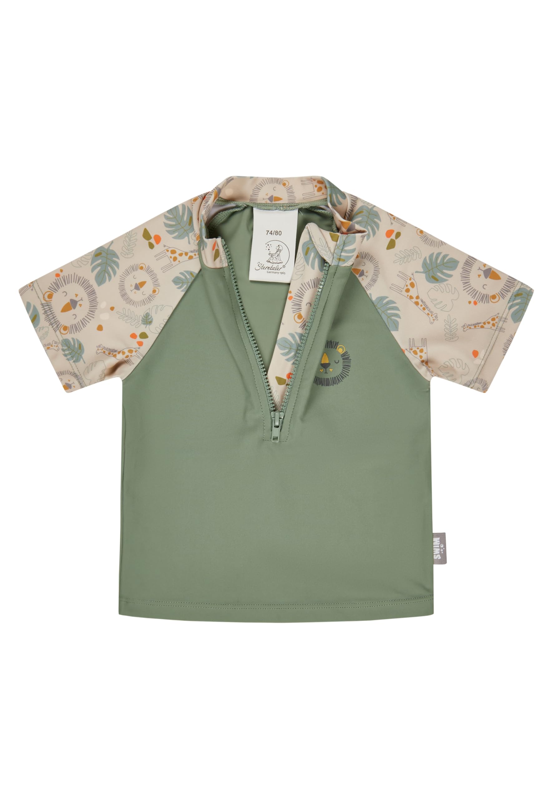 Sterntaler Badeshirt Kurzarm Löwe Set di Costume a Maglietta Unisex-Bimbi