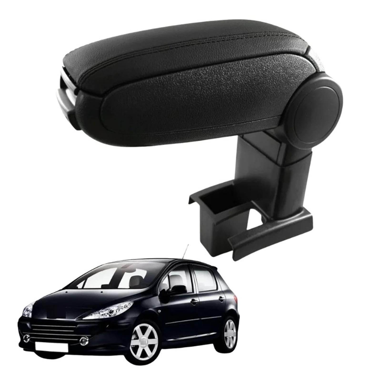 Para Peugeot 307 04-11 Consola Central Reposabrazos Caja Almacenamiento