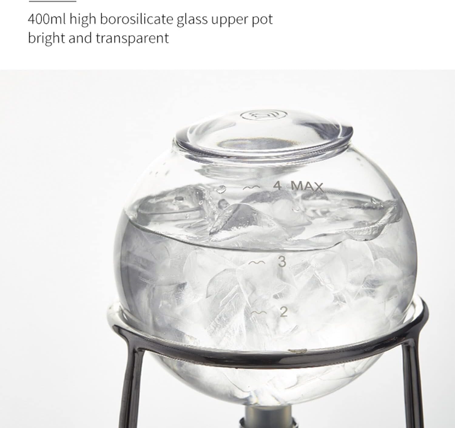 Cold Brew Drip Tower， 600ml Ice Cold Brew Dripper, Adjustable Water Flow, Detachable Glass Cold Brew Maker, Stainless Steel and Borosilicate Glass for Home, Office(Silver)