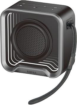Edifier QS20 Portable Speaker Small Bluetooth 6.0 Speaker 6W IP67 Waterproof Wireless Stereo Pairing Compatible Multi-Point Connection Max 12 Hours Playback Built-in Mic Ambient Light Compatible App