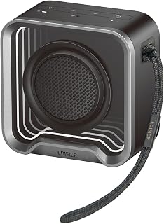 EDIFIER QS20 Bluetoothスピーカー 小型 ポータブルスピーカー 6W IP67防水 ワイヤレス ステレオペアリング対応 マルチポイント接続 RGBライト付き 最大12時間再生 マイク内蔵 アプリ対応 アウトドア お風呂 ブラック