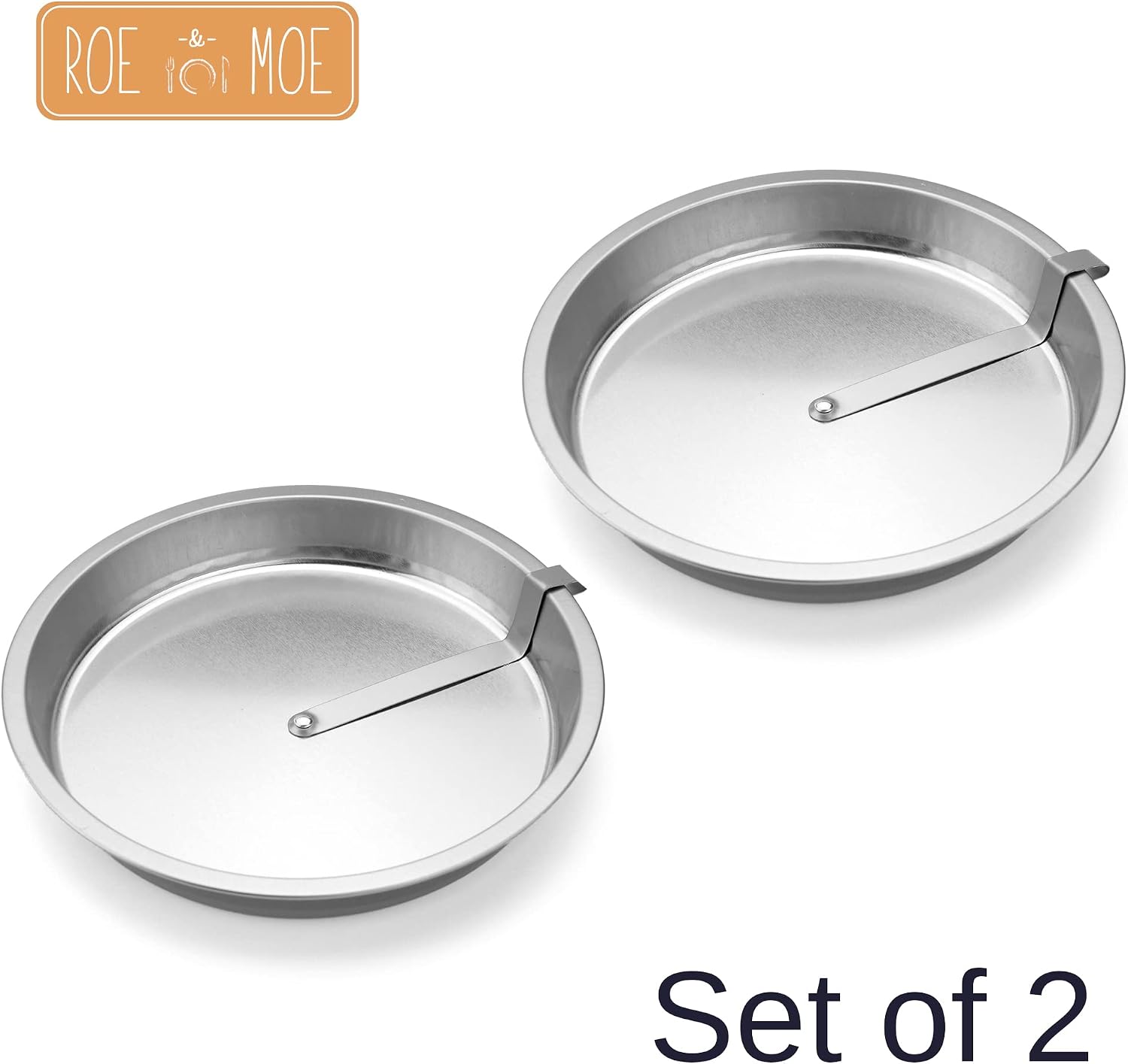 9" Easy Out Quick Release Tart, Quiche, Pie and Cake Pan - Set of 2
