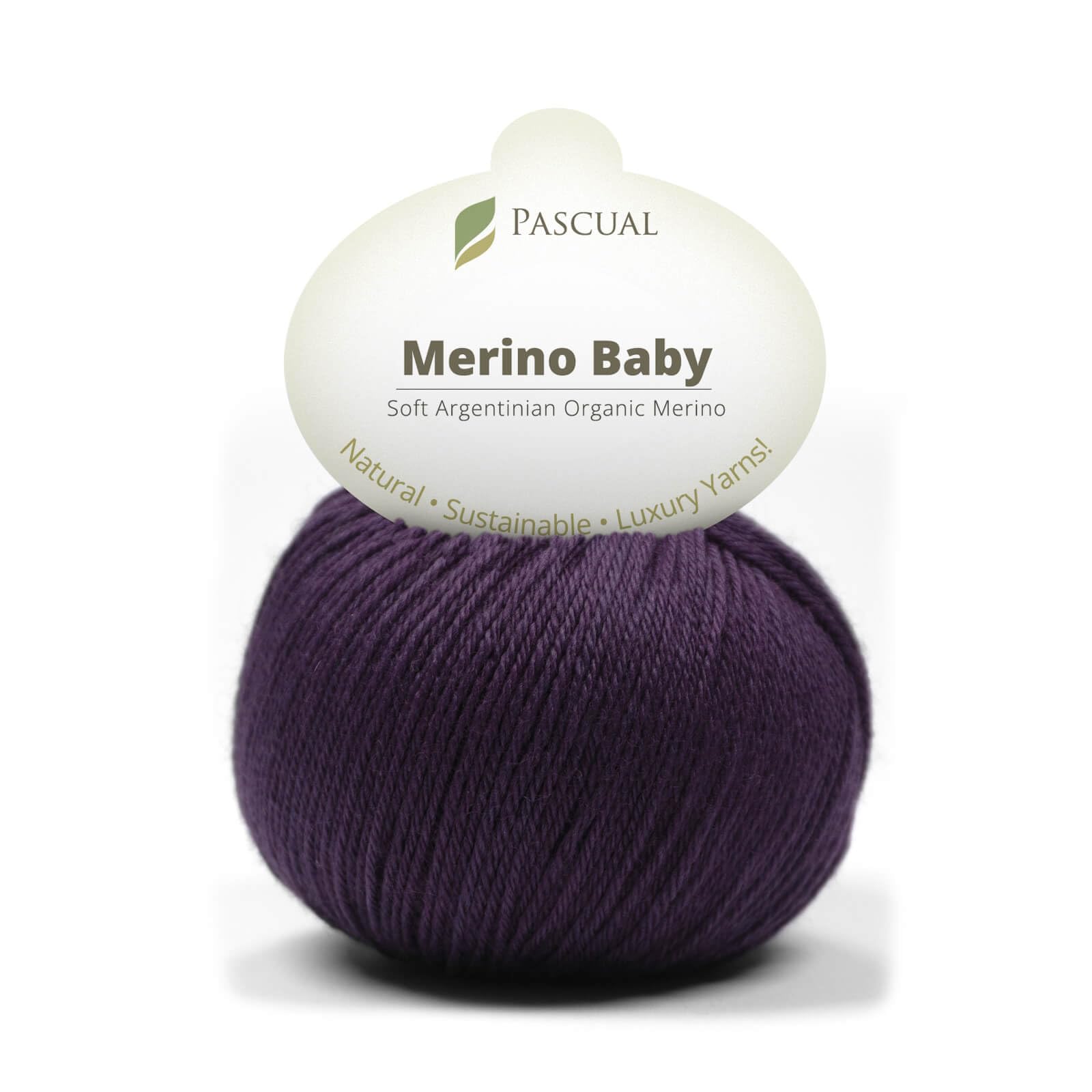 PASCUALI Merino Baby|Strickwolle aus 100% Schurwolle aus Merino, Merinowolle zum Stricken und Häkeln, SET: 4 Knäuel - 200 g, Farbe: Traube 312