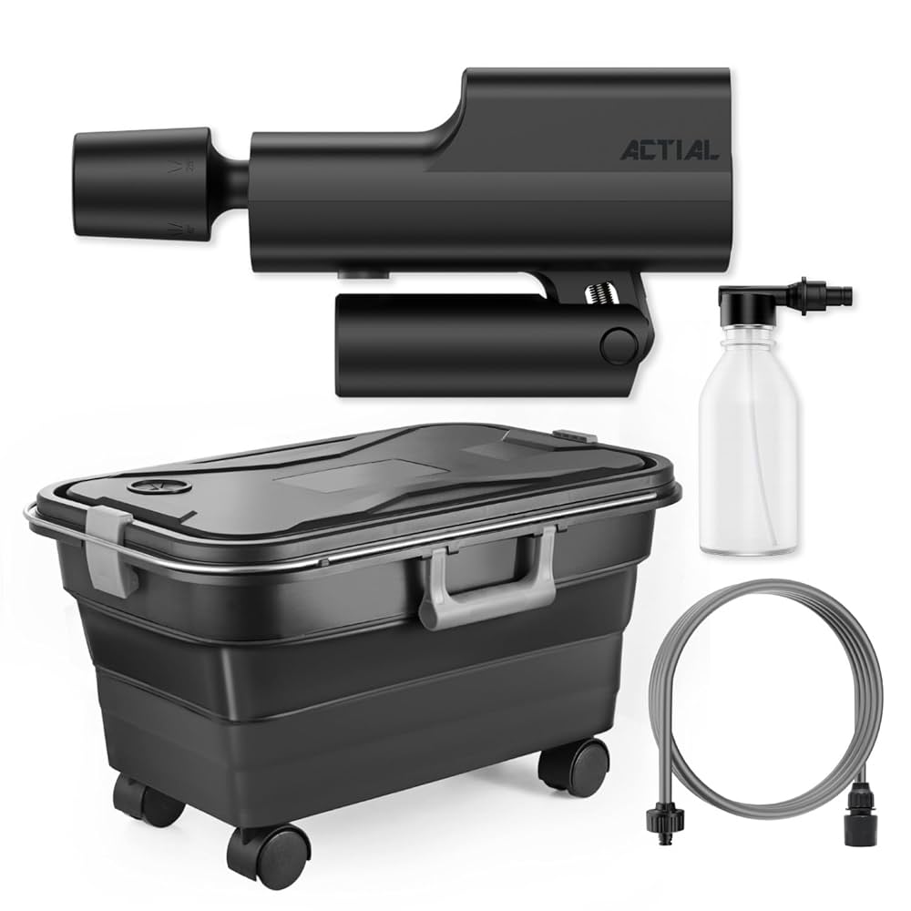 【新品】ACTIAL コードレス高圧洗浄機 折り畳み収納ボックス付 Amazon | ACTIAL コードレス高圧洗浄機 家庭用 折りたたみ収納