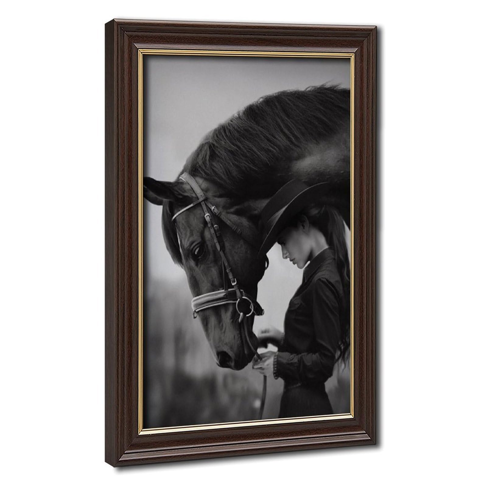 Bareronor Moody Horse Poster Canvas Poster Bedroom Decor Landscape Office Room Decor Gift 16" L X 24" W