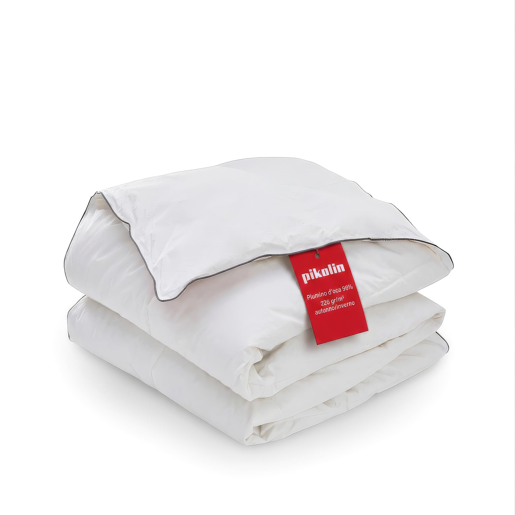 PIKOLIN Home - Piumone in Piuma d'Oca 220 g/m² per Autunno e Inverno, Morbido Cotone Traspirante, Lavabile in Lavatrice, Comfort e Calore, Modello RP205