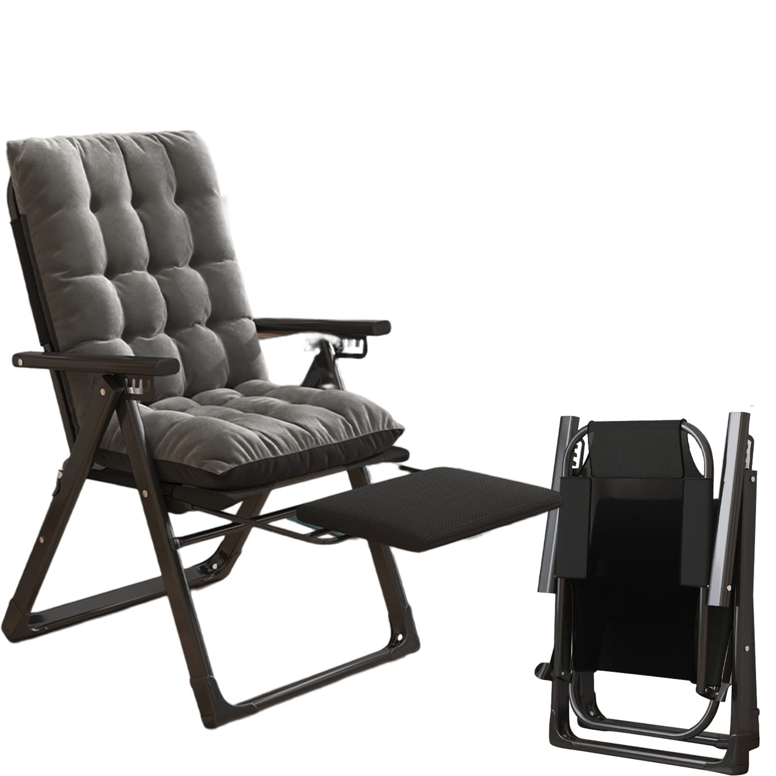 Chaise de bureau pliable haut de gamme avec dossier rembourré au design ergonomique épuré