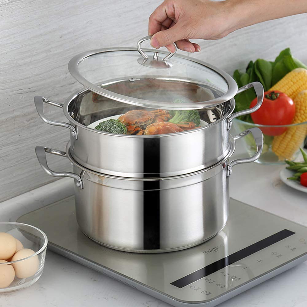 Amazon | Minp 蒸し鍋 蒸し器 満菜 深型 「3層底」二段 三段 複数