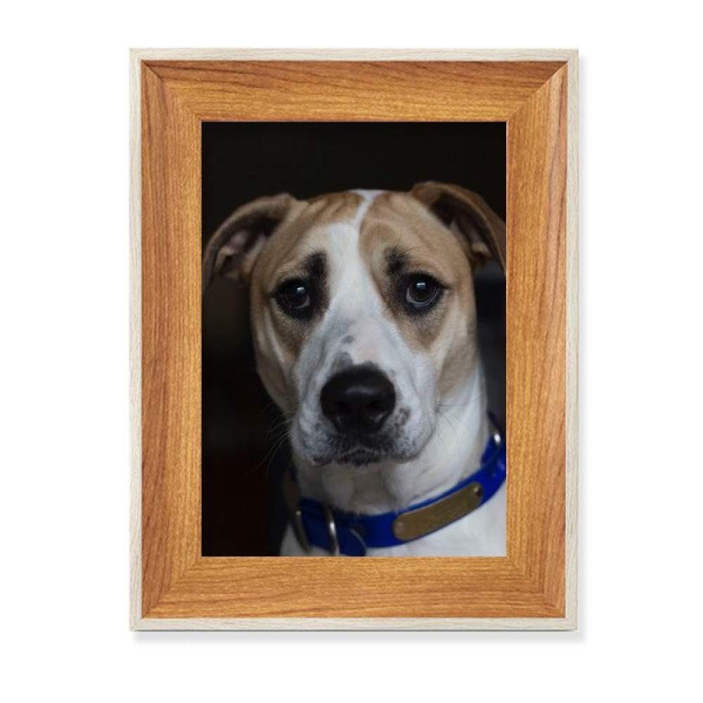 Cadre de Photo en Bois Portrait de Chien Sombre pour Bureau et Tableau