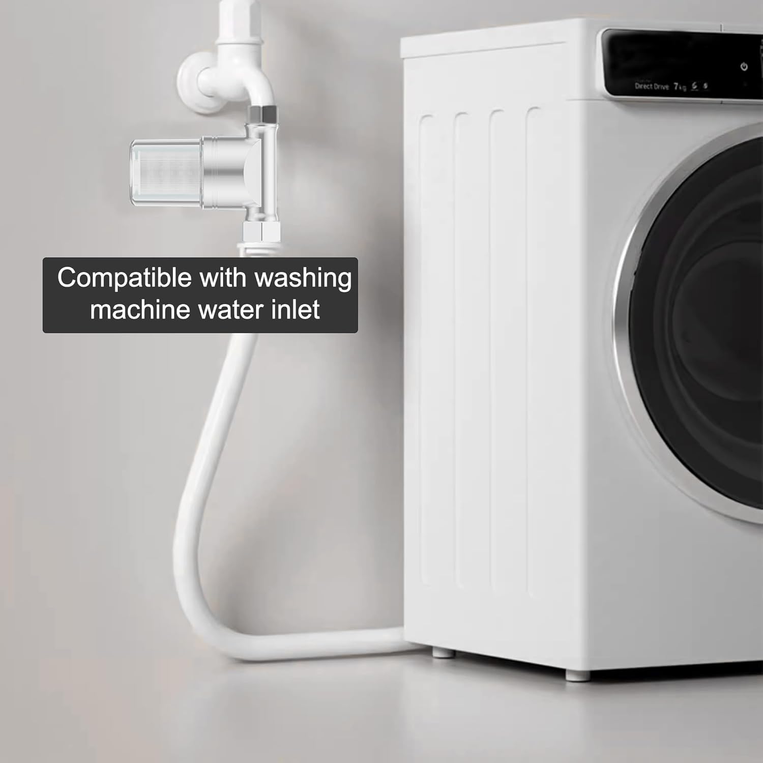 Washing Machine Water Filter, 40 Micron Reusable Brass Inline Sediment Filter, Anti-Scale Hose Pre-Filter for Water Heater, RV, and Toilet Bidet (T Port)